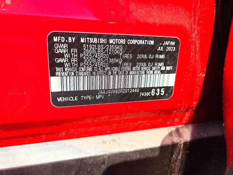 Продажа на аукционе авто 2024 Mitsubishi Outlander, vin: JA4J4VA82RZ012440, номер лота: 49099376