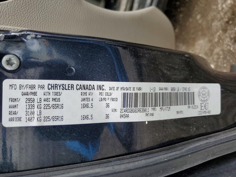 Auction sale of the 2013 Dodge Grand Caravan, vin: 2C4RDGBG6DR639011, lot number: 46585566