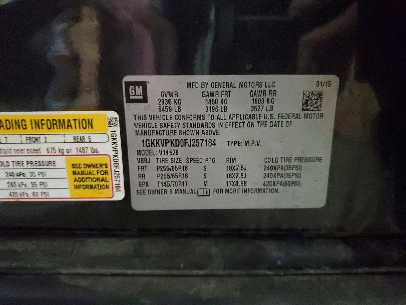 Продажа на аукционе авто 2015 Gmc Acadia, vin: 1GKKVPKD0FJ257184, номер лота: 49150276