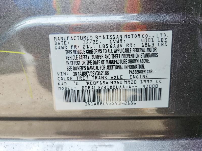 50570746 :رقم المزاد ، 3N1AB8CV5SY342186 vin ، 2025 Nissan Sentra مزاد بيع