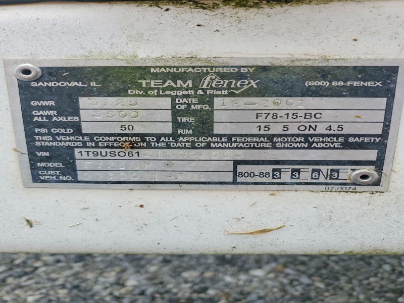 Продаж на аукціоні авто 2001 Team Fenex Unknown, vin: 1T9US06121S056663, номер лоту: 49715156