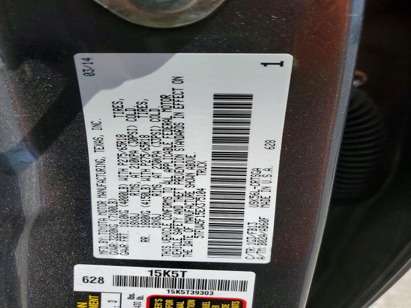 Aukcja sprzedaży 2014 Toyota Tundra, vin: 5TFUW5F15EX375104, numer aukcji: 50697136
