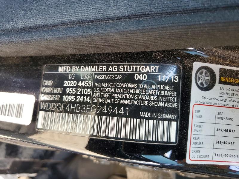 2014 Mercedes-benz C მანქანა იყიდება აუქციონზე, vin: WDDGF4HB3EG249441, აუქციონის ნომერი: 51883936