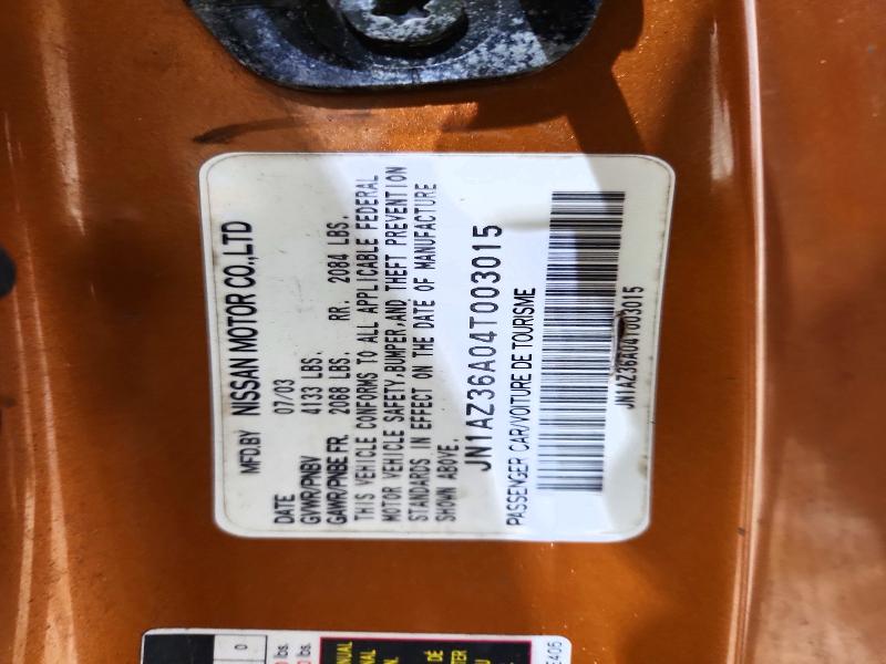 Aukcja sprzedaży 2004 Nissan 350z, vin: JN1AZ36A04T003015, numer aukcji: 51839456