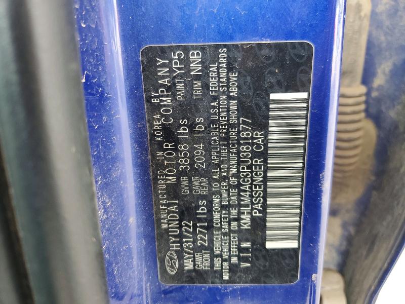 Продаж на аукціоні авто 2023 Hyundai Elantra, vin: KMHLM4AG3PU381877, номер лоту: 51752966