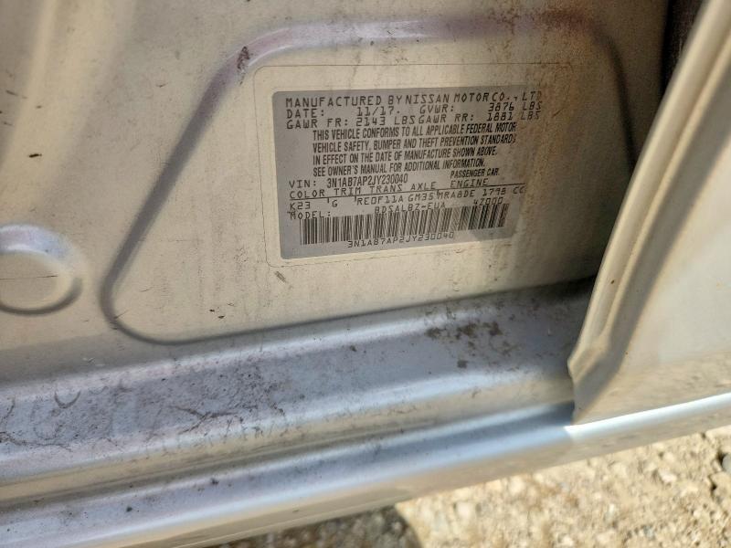 2018 Nissan Sentra მანქანა იყიდება აუქციონზე, vin: 3N1AB7AP2JY230040, აუქციონის ნომერი: 51565476