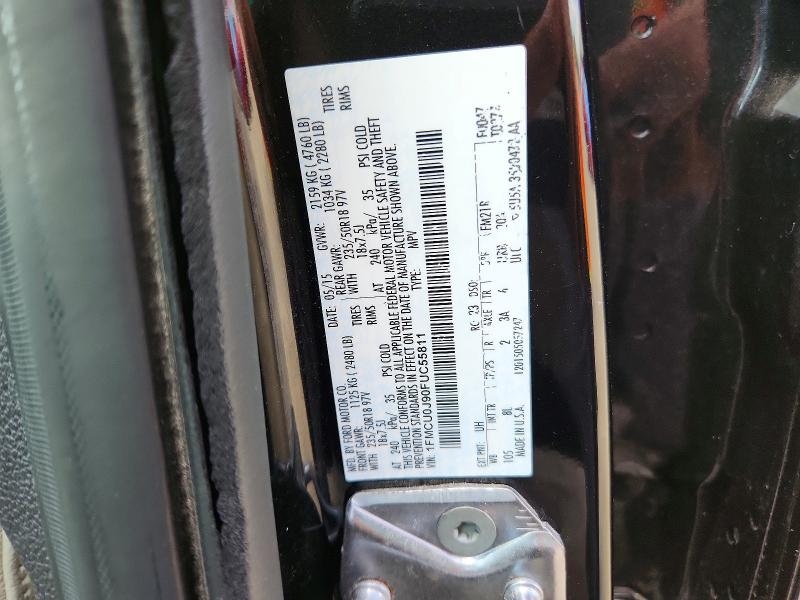 Продаж на аукціоні авто 2015 Ford Escape, vin: 1FMCU0J90FUC55811, номер лоту: 51106096