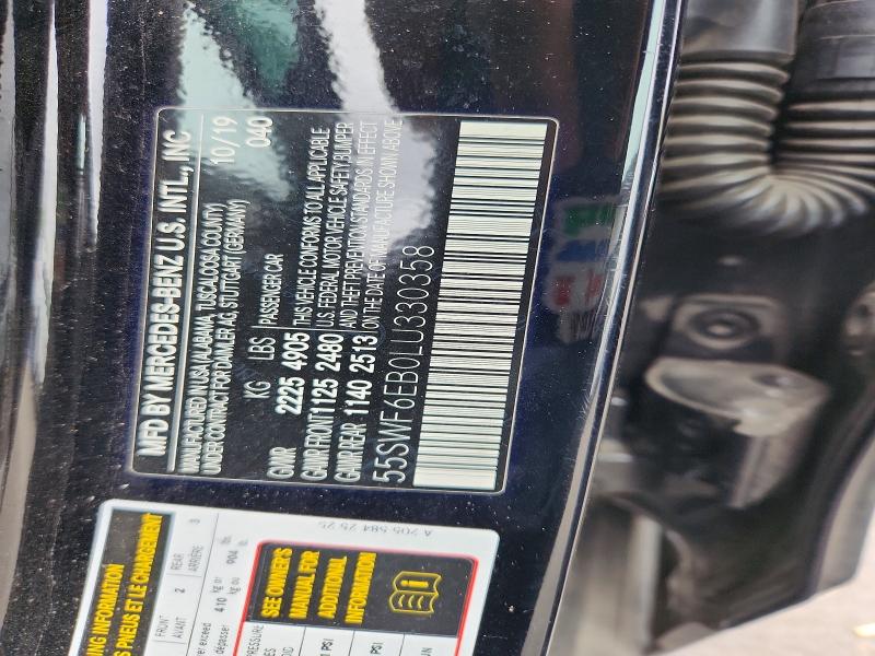 Продаж на аукціоні авто 2020 Mercedes-benz C, vin: 55SWF6EB0LU330358, номер лоту: 49491026