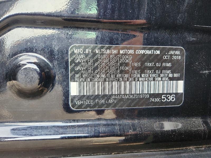 Продаж на аукціоні авто 2019 Mitsubishi Eclipse Cross, vin: JA4AT4AA3KZ019709, номер лоту: 50321976