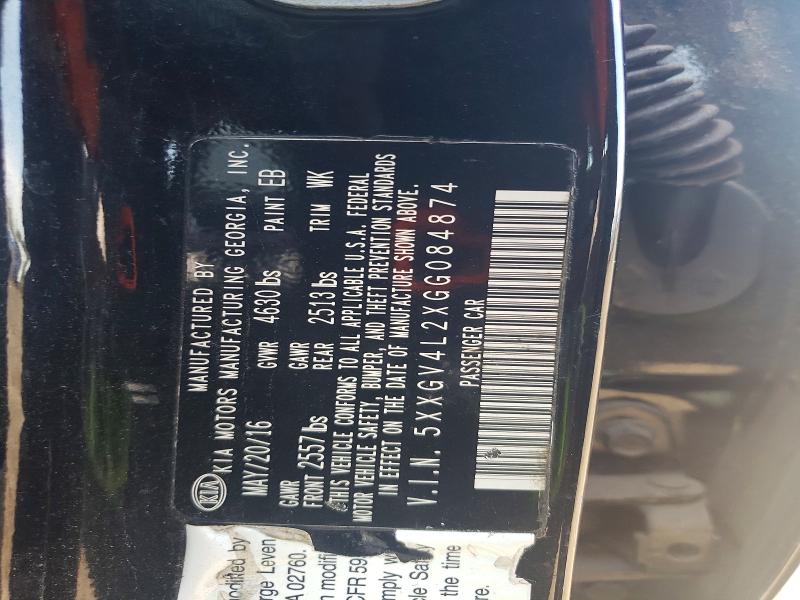 2016 Kia Optima მანქანა იყიდება აუქციონზე, vin: 5XXGV4L2XGG084874, აუქციონის ნომერი: 49676066