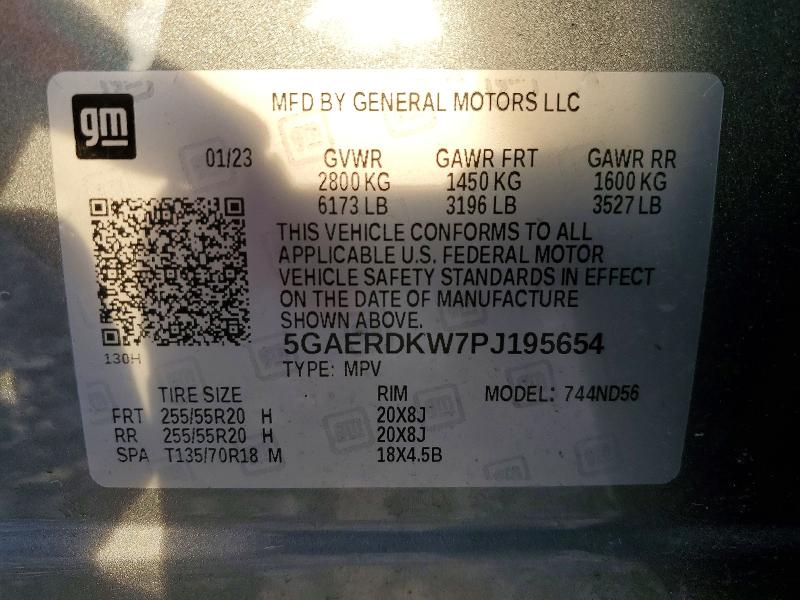2023 Buick Enclave მანქანა იყიდება აუქციონზე, vin: 5GAERDKW7PJ195654, აუქციონის ნომერი: 49125646