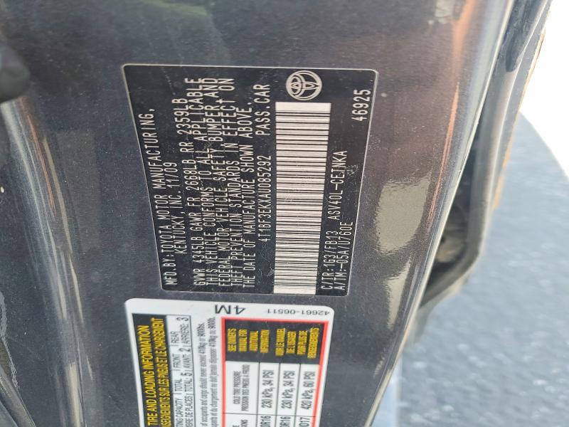 47563786 :رقم المزاد ، 4T1BF3EKXAU085292 vin ، 2010 Toyota Camry مزاد بيع