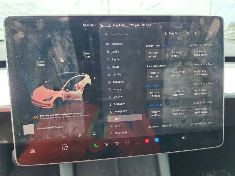 2023 Tesla Model 3 მანქანა იყიდება აუქციონზე, vin: 5YJ3E1EA6PF555844, აუქციონის ნომერი: 49286166