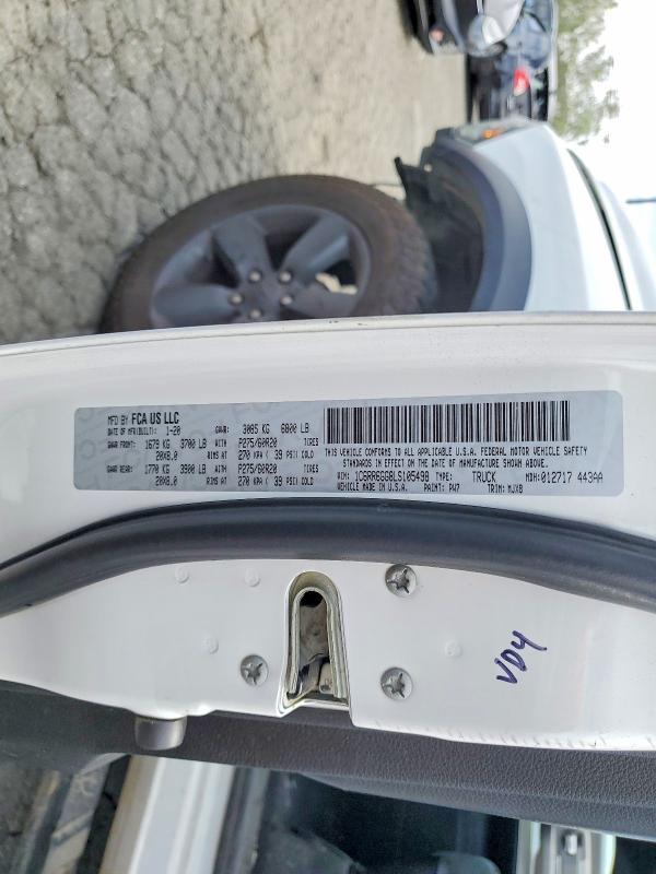 48100566 :رقم المزاد ، 1C6RR6GG8LS105498 vin ، 2020 Ram 1500 Classic مزاد بيع