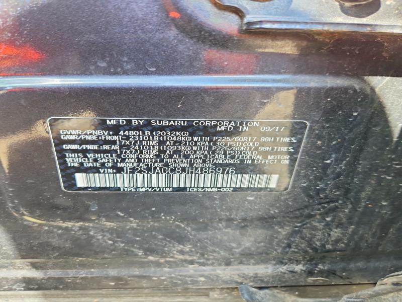 50964126 :رقم المزاد ، JF2SJAGC8JH486976 vin ، 2018 Subaru Forester 2.5i Premiu مزاد بيع