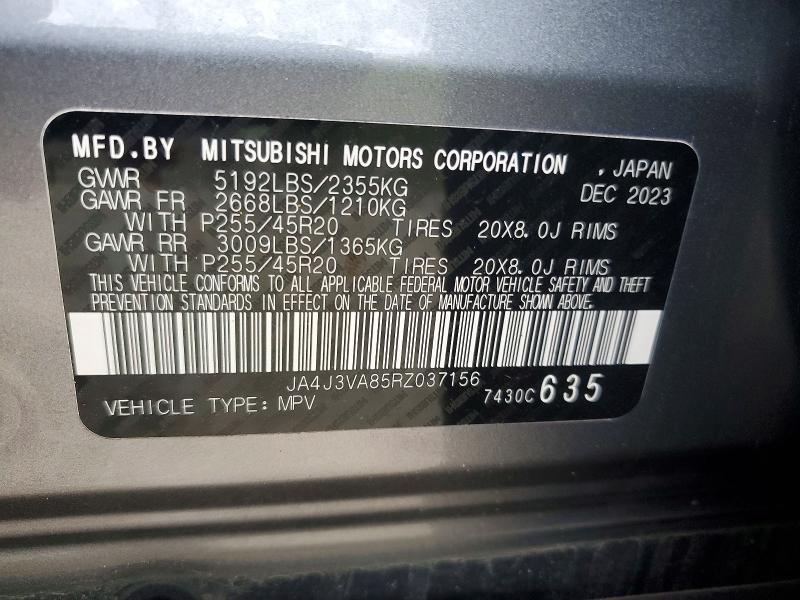 Продажа на аукционе авто 2024 Mitsubishi Outlander, vin: JA4J3VA85RZ037156, номер лота: 50709936
