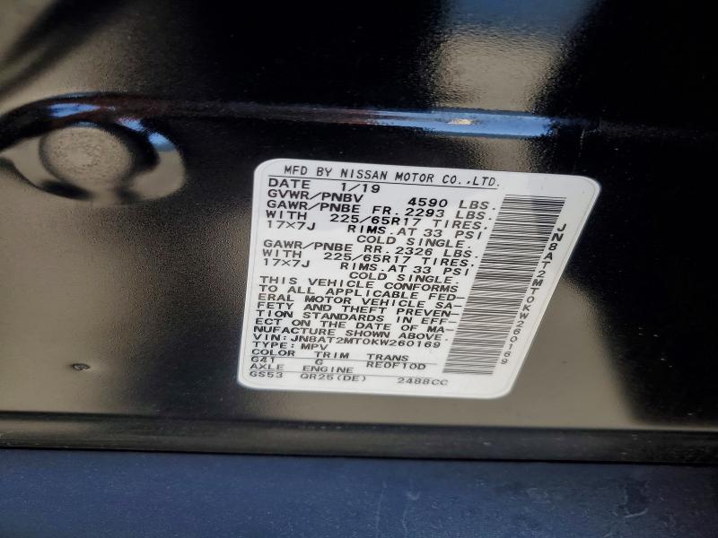 Продаж на аукціоні авто 2019 Nissan Rogue, vin: JN8AT2MT0KW260169, номер лоту: 50346616