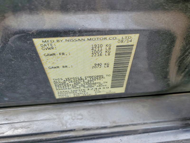 2015 Nissan Altima მანქანა იყიდება აუქციონზე, vin: 1N4AL3AP3FN324439, აუქციონის ნომერი: 51535646