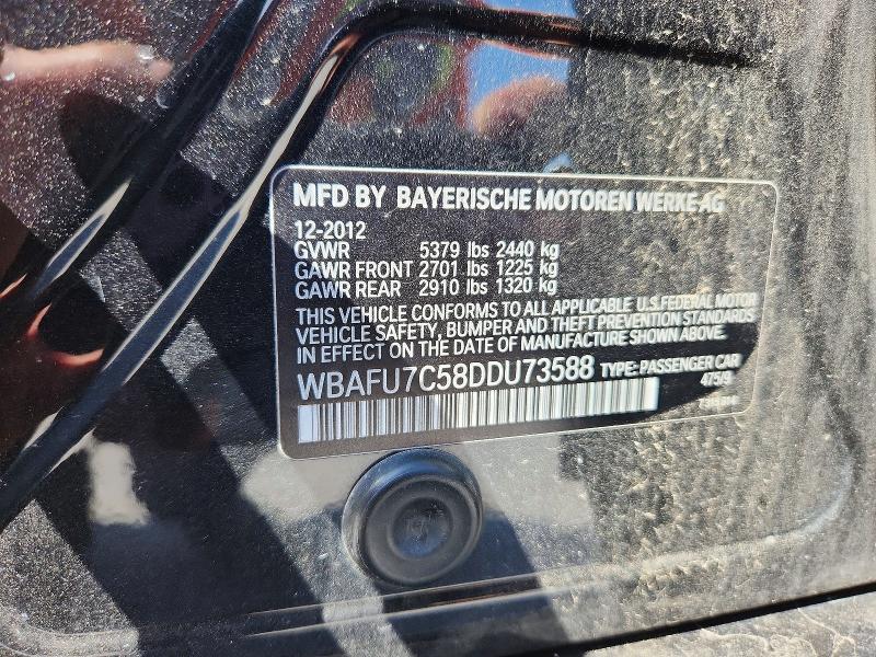 51642166 :رقم المزاد ، WBAFU7C58DDU73588 vin ، 2013 Bmw 535 مزاد بيع