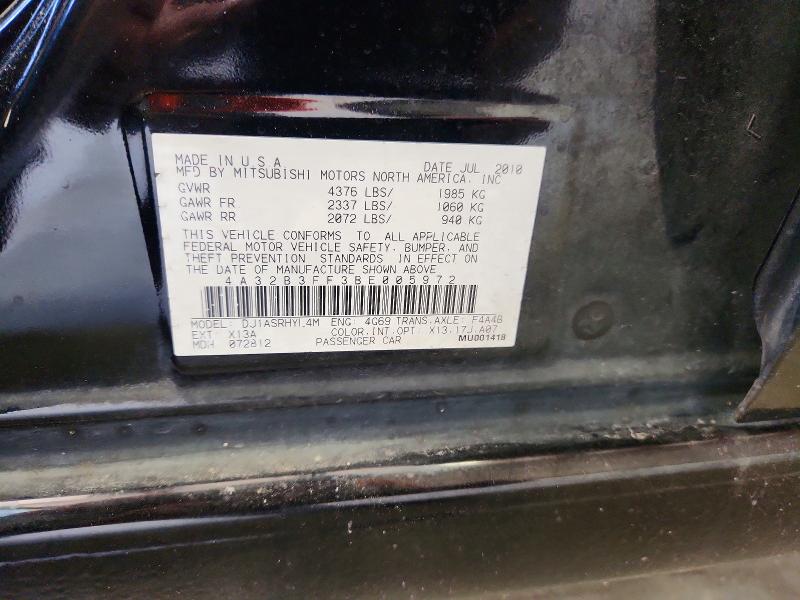50878266 :رقم المزاد ، 4A32B3FF3BE005972 vin ، 2011 Mitsubishi Galant مزاد بيع