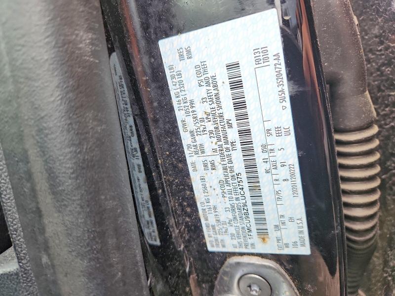 Aukcja sprzedaży 2020 Ford Escape, vin: 1FMCU9BZ9LUC47575, numer aukcji: 49511606