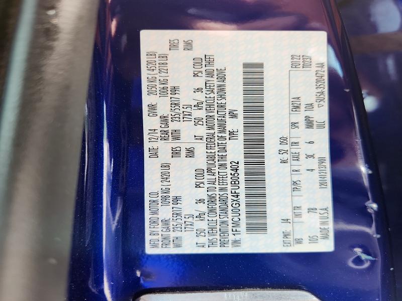 Продаж на аукціоні авто 2015 Ford Escape, vin: 1FMCU0GX4FUB05402, номер лоту: 51861806