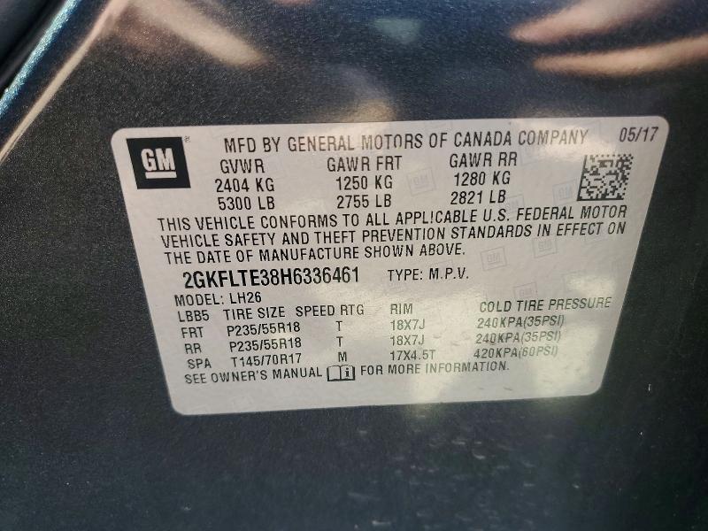2017 Gmc Terrain მანქანა იყიდება აუქციონზე, vin: 2GKFLTE38H6336461, აუქციონის ნომერი: 49489286