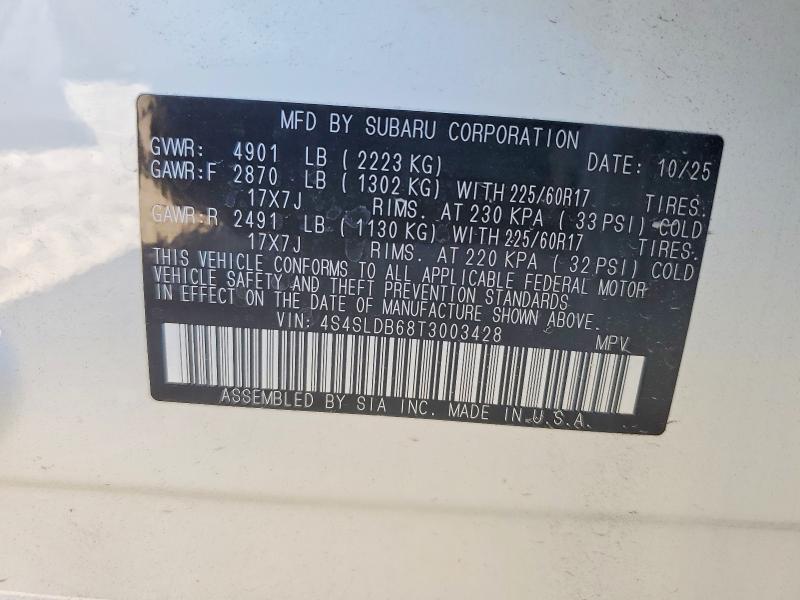 Продаж на аукціоні авто 2026 Subaru Forester, vin: 4S4SLDB68T3003428, номер лоту: 49312286