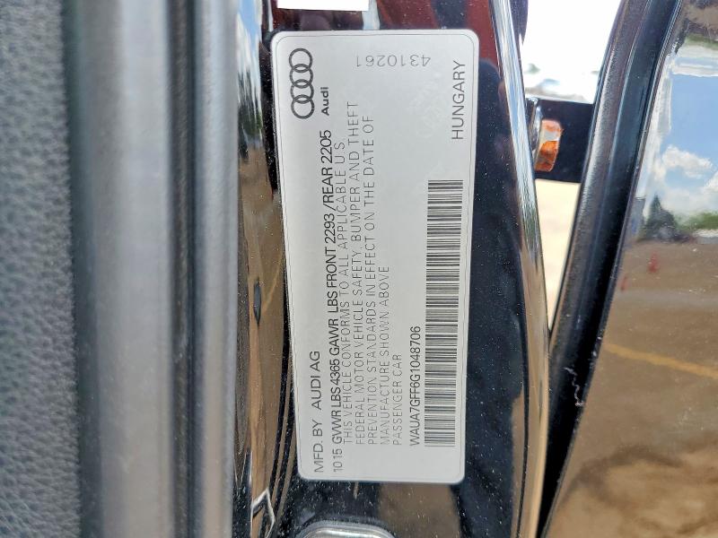2016 Audi A3 მანქანა იყიდება აუქციონზე, vin: WAUA7GFF6G1048706, აუქციონის ნომერი: 49305556