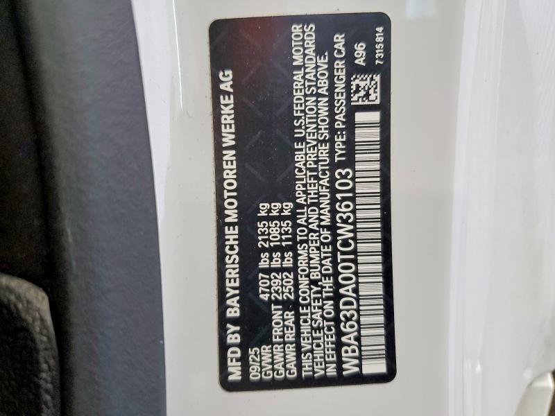 Продажа на аукционе авто 2026 Bmw 430xi, vin: WBA63DA00TCW36103, номер лота: 50337416