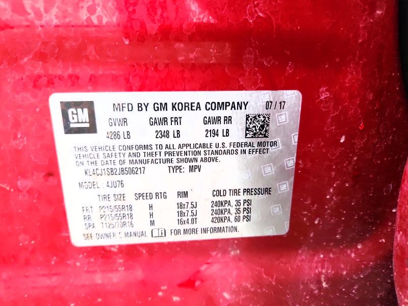 Aukcja sprzedaży 2018 Buick Encore, vin: KL4CJ1SB2JB506217, numer aukcji: 48766436