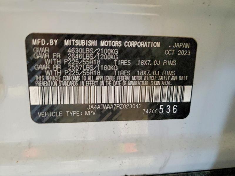 50823586 :رقم المزاد ، JA4ATWAA7RZ023042 vin ، 2024 Mitsubishi Eclipse Cross مزاد بيع