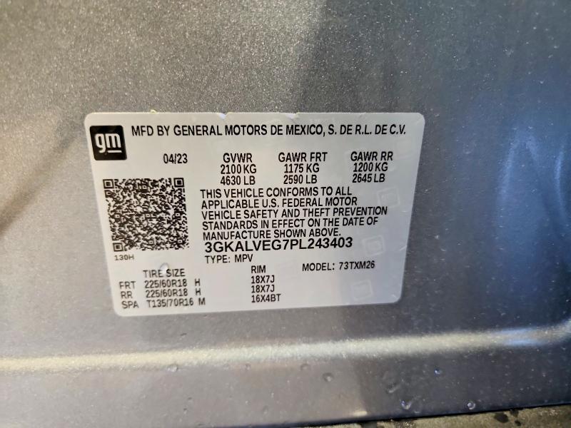50568436 :رقم المزاد ، 3GKALVEG7PL243403 vin ، 2023 Gmc Terrain مزاد بيع