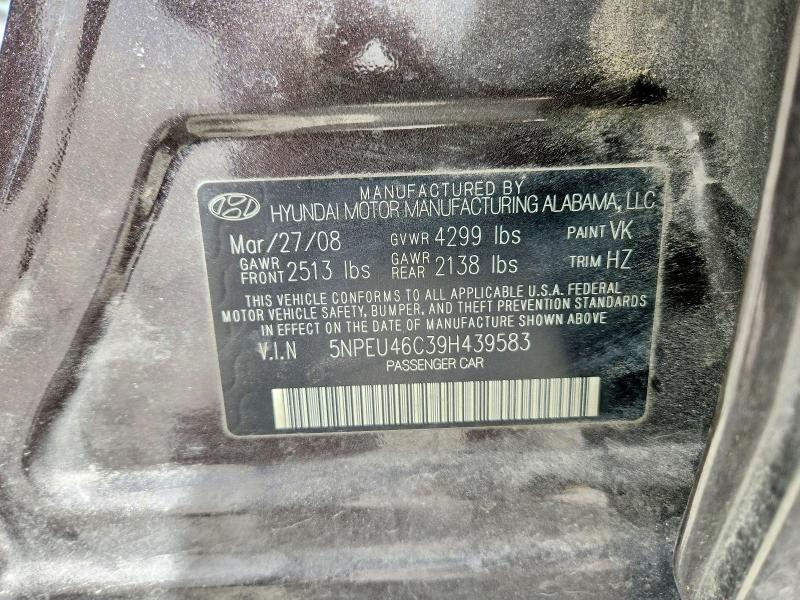 Aukcja sprzedaży 2009 Hyundai Sonata, vin: 5NPEU46C39H439583, numer aukcji: 49414006
