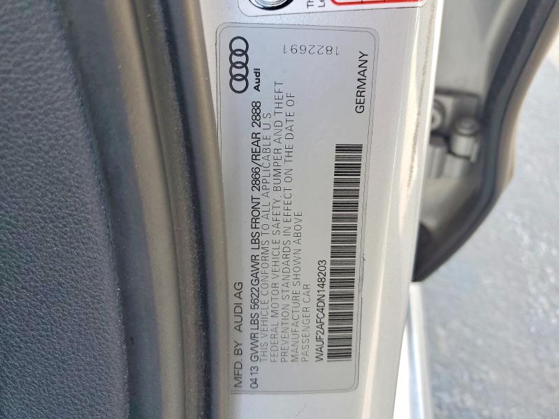 49292626 :رقم المزاد ، WAUF2AFC4DN148203 vin ، 2013 Audi S6 مزاد بيع