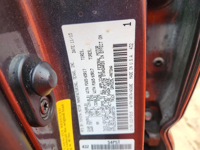 50353726 :رقم المزاد ، 5TFAZ5CN9GX005729 vin ، 2016 Toyota Tacoma مزاد بيع