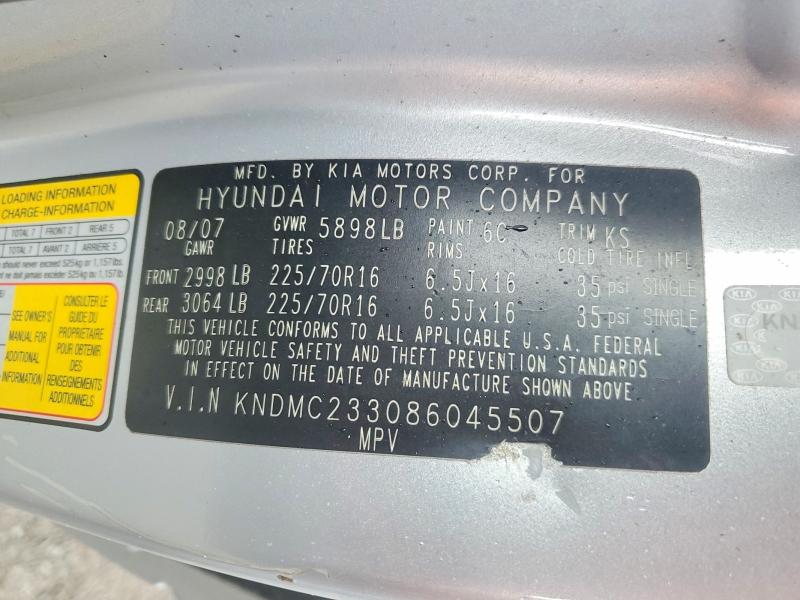 Продаж на аукціоні авто 2008 Hyundai Entourage, vin: KNDMC233086045507, номер лоту: 51942706