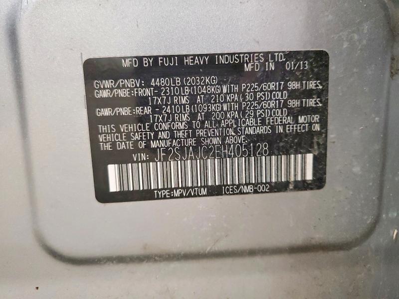 Продажа на аукционе авто 2014 Subaru Forester, vin: JF2SJAJC2EH405128, номер лота: 49180106