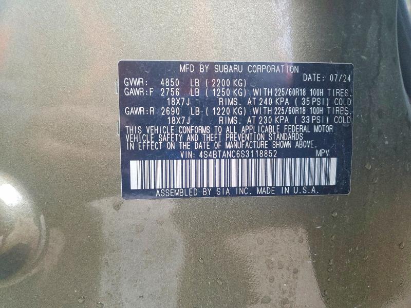 Продаж на аукціоні авто 2025 Subaru Outback, vin: 4S4BTANC6S3118852, номер лоту: 49999166