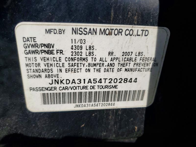 Продаж на аукціоні авто 2004 Infiniti I35, vin: JNKDA31A54T202844, номер лоту: 51043366