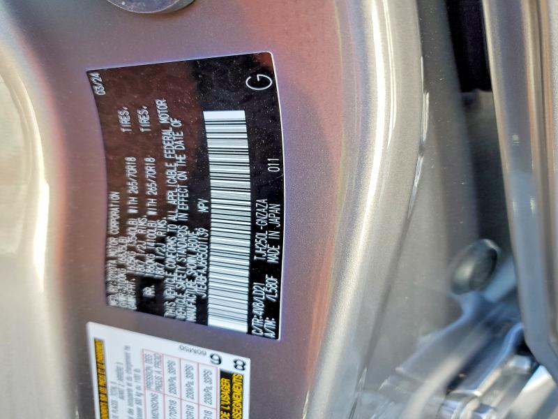 2024 Toyota Land Cruiser მანქანა იყიდება აუქციონზე, vin: JTEABFAJ6R5001139, აუქციონის ნომერი: 49070766