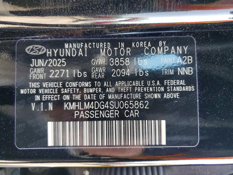 Продаж на аукціоні авто 2025 Hyundai Elantra, vin: KMHLM4DG4SU065862, номер лоту: 50953046