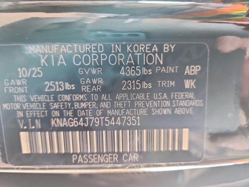 48691886 :رقم المزاد ، KNAG64J79T5447351 vin ، 2026 Kia K5 مزاد بيع