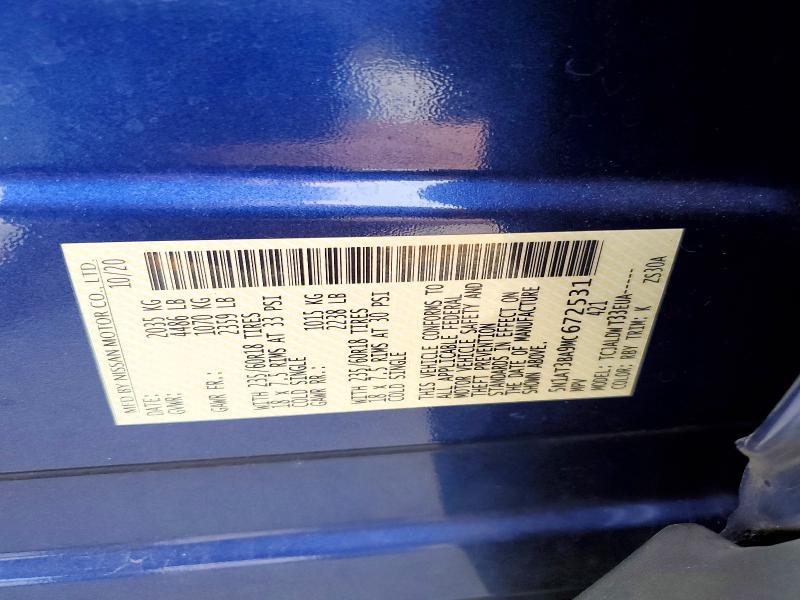 50886386 :رقم المزاد ، 5N1AT3BA9MC672531 vin ، 2021 Nissan Rogue مزاد بيع