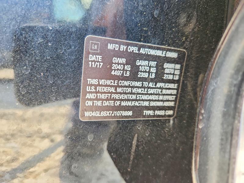 Aukcja sprzedaży 2018 Buick Regal, vin: W04GL6SX7J1078896, numer aukcji: 51130776