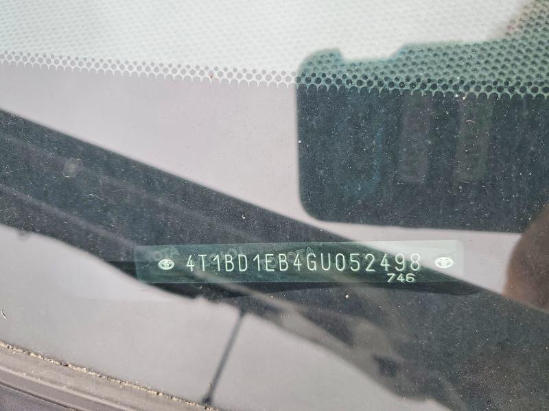 51105156 :رقم المزاد ، 4T1BD1EB4GU052498 vin ، 2016 Toyota Avalon Hybrid مزاد بيع