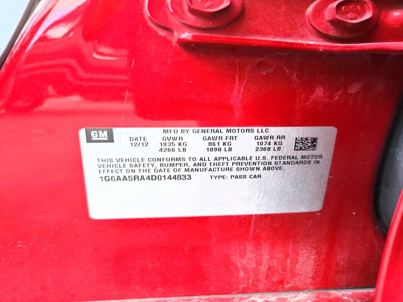 Продаж на аукціоні авто 2013 Cadillac Ats, vin: 1G6AA5RA4D0144833, номер лоту: 48853966