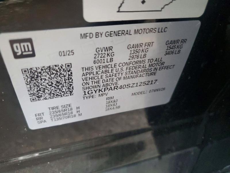 Продаж на аукціоні авто 2025 Cadillac Xt6, vin: 1GYKPAR40SZ125217, номер лоту: 51128666