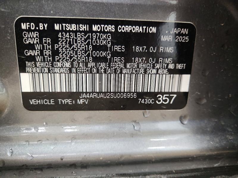 Aukcja sprzedaży 2025 Mitsubishi Outlander Sport, vin: JA4ARUAU2SU006956, numer aukcji: 51427226