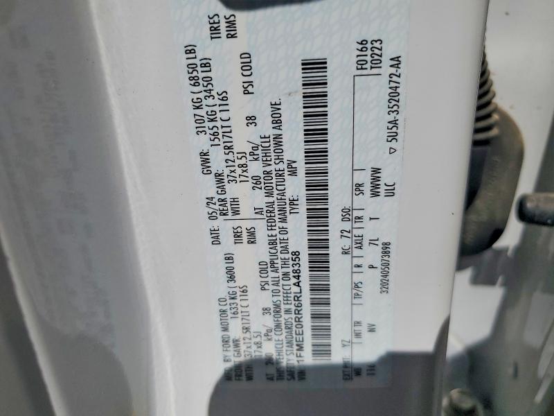 Продажа на аукционе авто 2024 Ford Bronco, vin: 1FMEE0RR6RLA48358, номер лота: 51803196